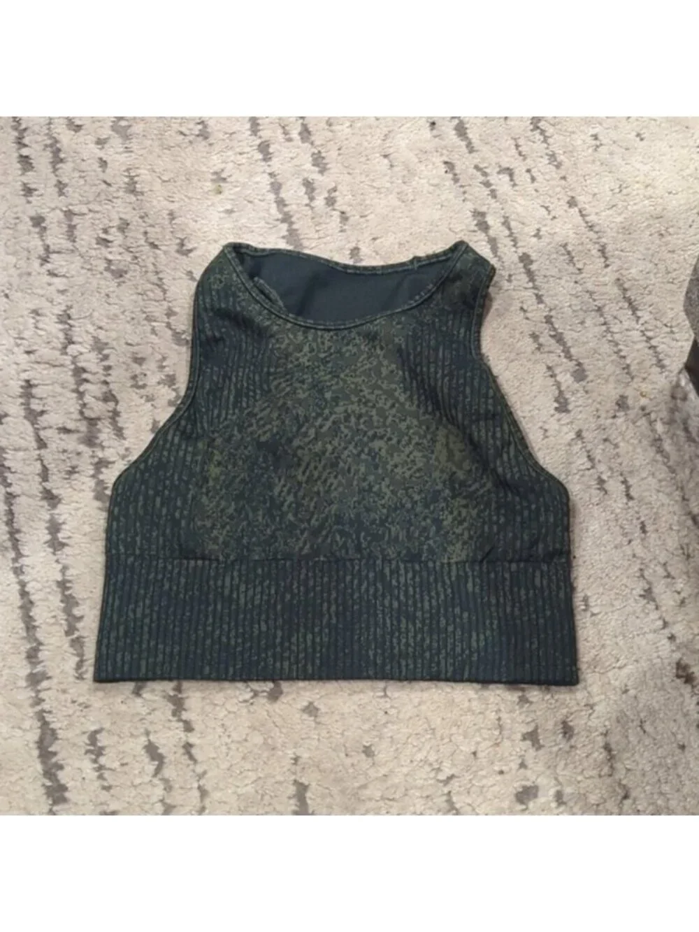 Lululemon Ebb to Train Bra *Medium Support, C/D Cup Mix Rainforest Green
